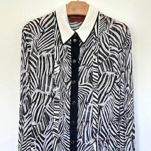 Missoni Sheer Silk Zebra Print Blouse - Italian size 40